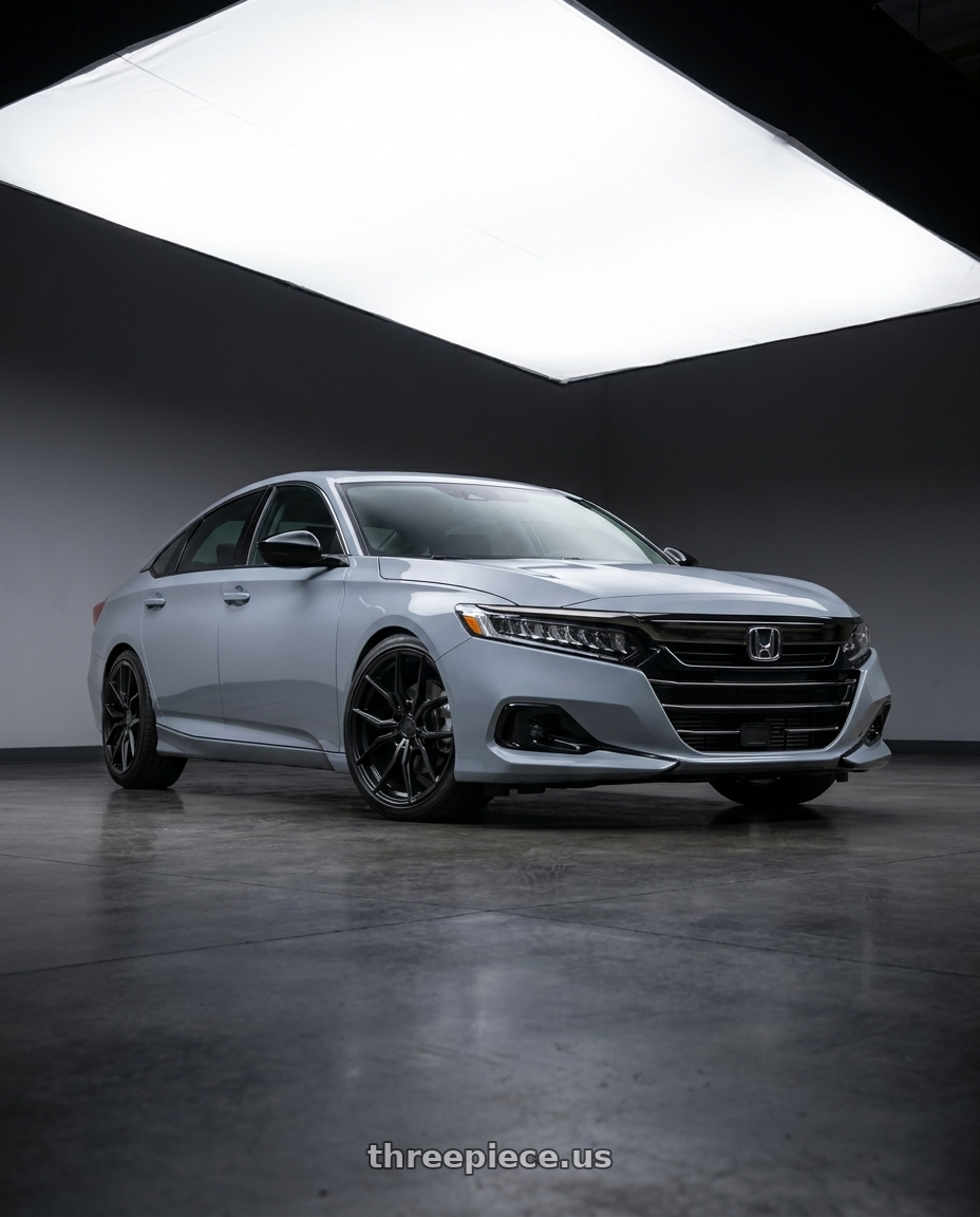 2021 Honda Accord EX-L with Aodhan AFF1 5x114.3 20x9+32 Matte Black wheels