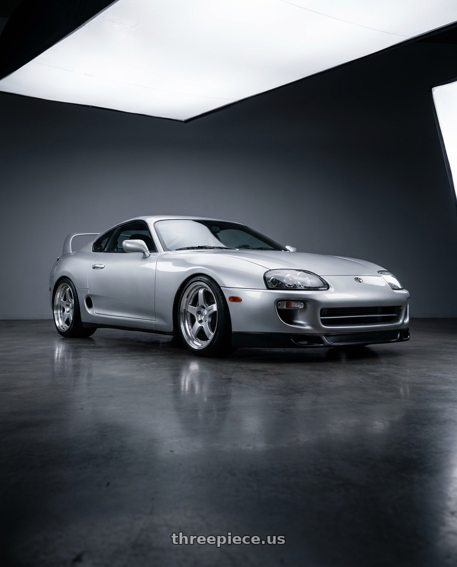1994 Toyota Supra TT Silver with SSR Professor SP6 5x114.3 19X8.5+43 SL Disk Titan Silver wheels