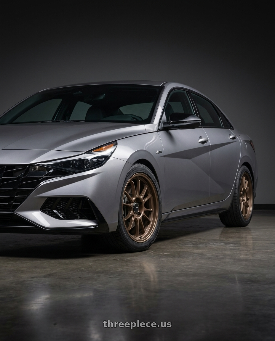 2023 Hyundai Elantra n line with Konig Hypergram 5x114.3 16x7.5+38 Race Bronze wheels