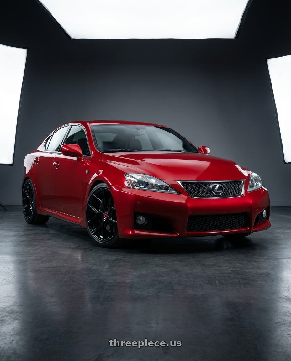 2012 Lexus IS-F with Vossen HF-5 19x9.5 / 5x114.3 / ET40 / Deep Face / 73.1 - Gloss Black Wheel - HF5-9N63 wheels