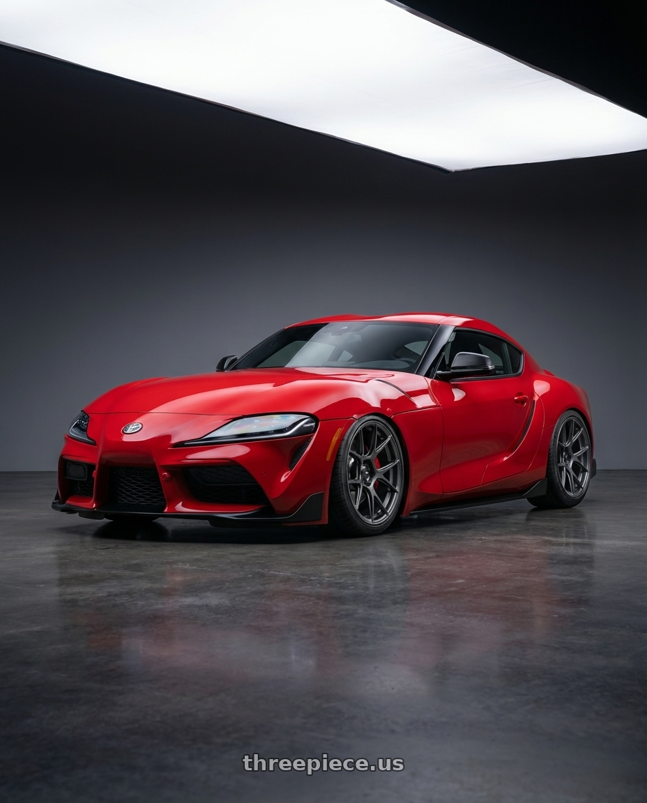 2023 Toyota GR Supra with Konig Ampliform 5x112 19x8.5+32 Dark Metallic Graphite wheels