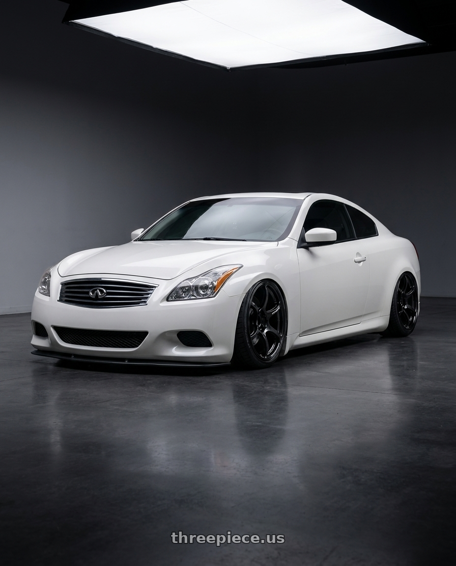 2014 Infiniti G37 Coupe with Advan RGIII 5x114.3 19x9.0+35 Gloss Black wheels