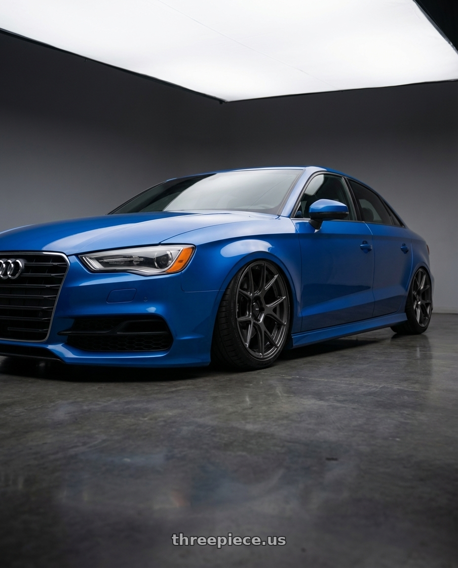 2019 Audi S3 8V with Konig Ampliform 5x112 19x8.5+32 Dark Metallic Graphite wheels