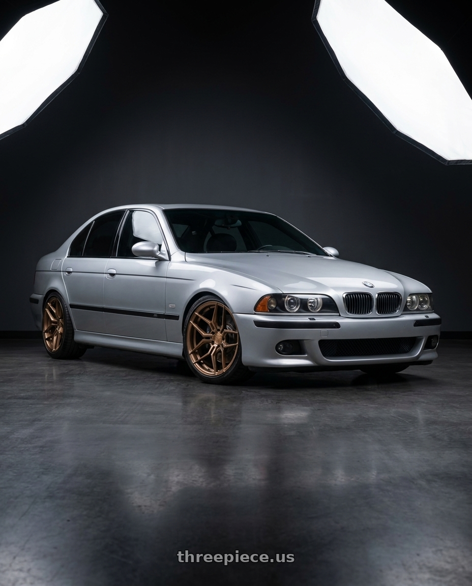 2003 BMW M5 with Rohana RFX11 5x120 19x9.5+20 Brushed Bronze wheels