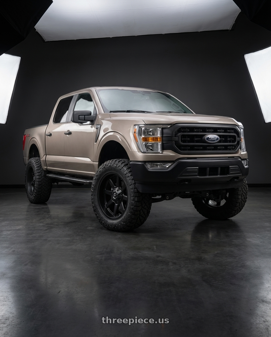 2019 Ford F-150 with Fuel 1PC D436 MAVERICK 6X135/6X139.7 22X9.5 +20 SATIN BLACK wheels