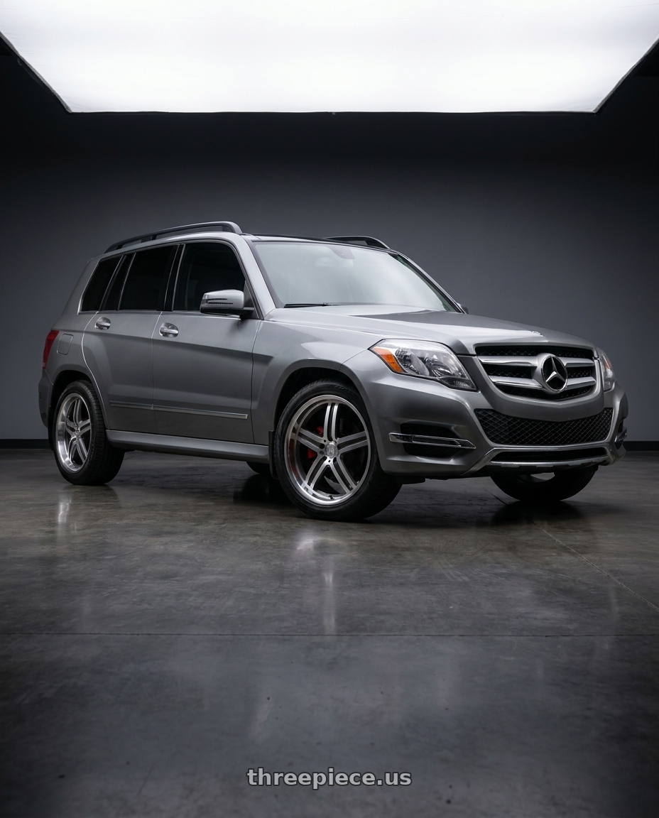 2015 Mercedes Benz GLK350 4MATIC with Mandrus MANNHEIM 5X112 20X9 +39 GUNMETAL W/ MIRROR CUT FACE & LIP wheels