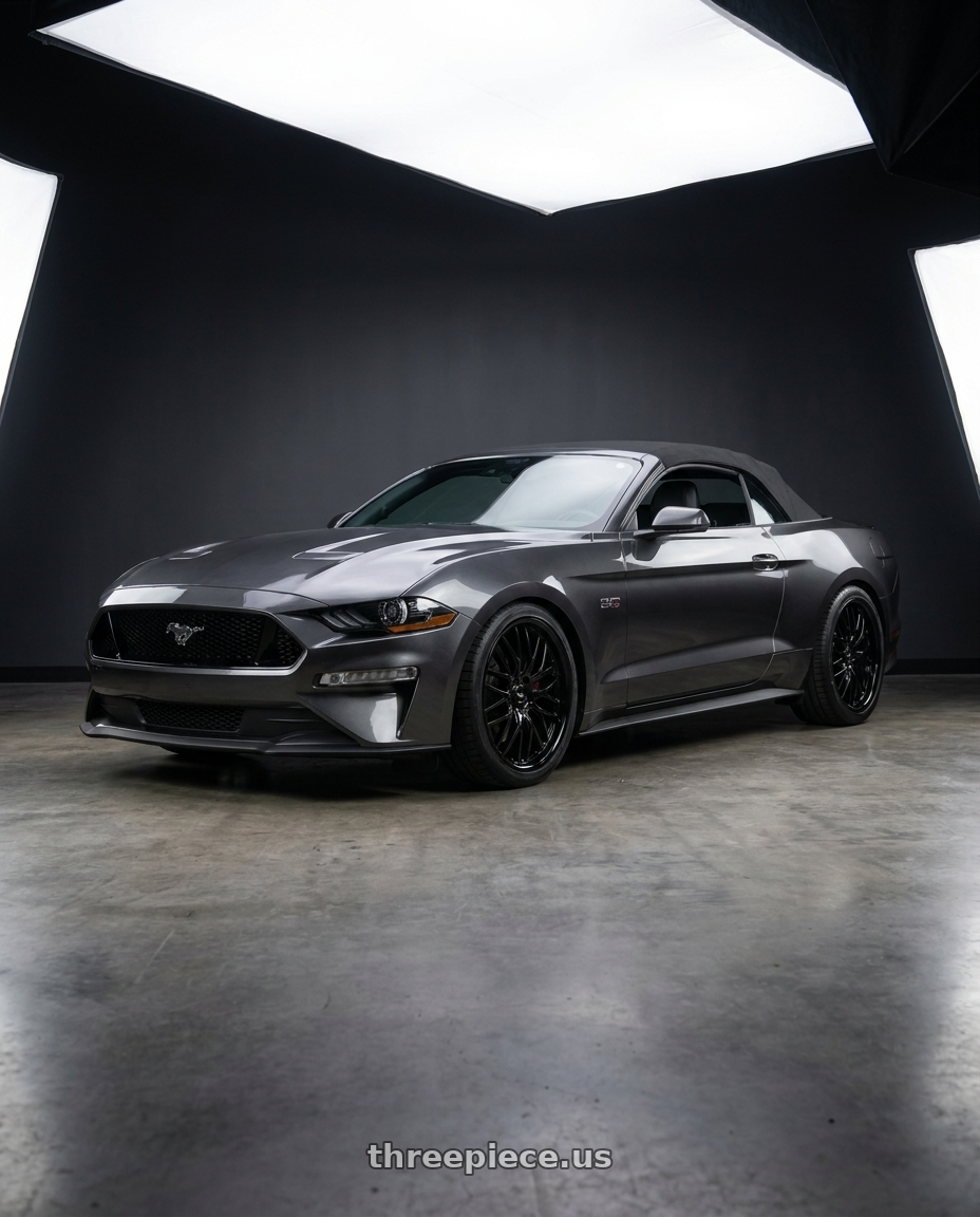 2019 Mustang GT Premium convertible  with V�xx Masi 5x114.3 19x9.5+42 Gloss Black wheels