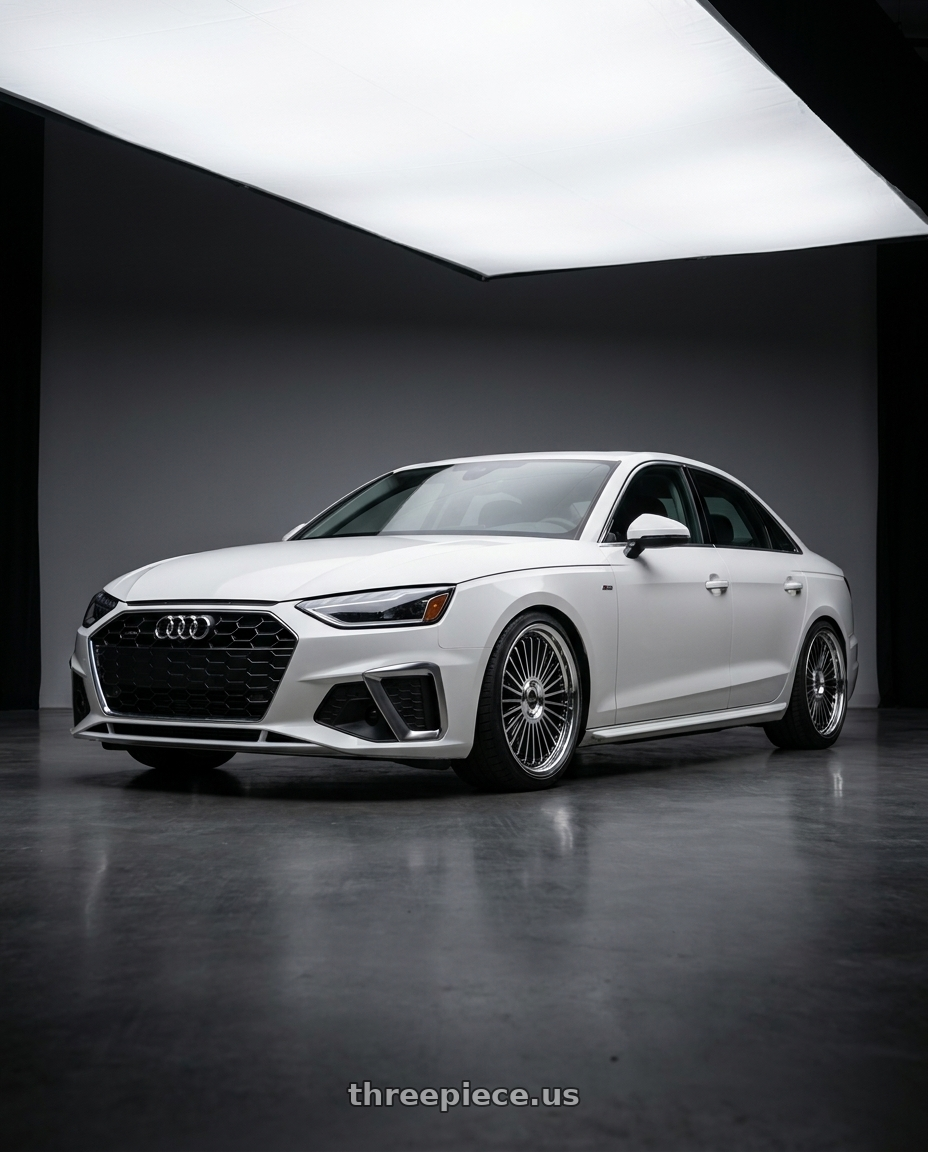 2020 Audi A4 with Work Emitz Black Polish 5x112 19x7.5 +38 wheels