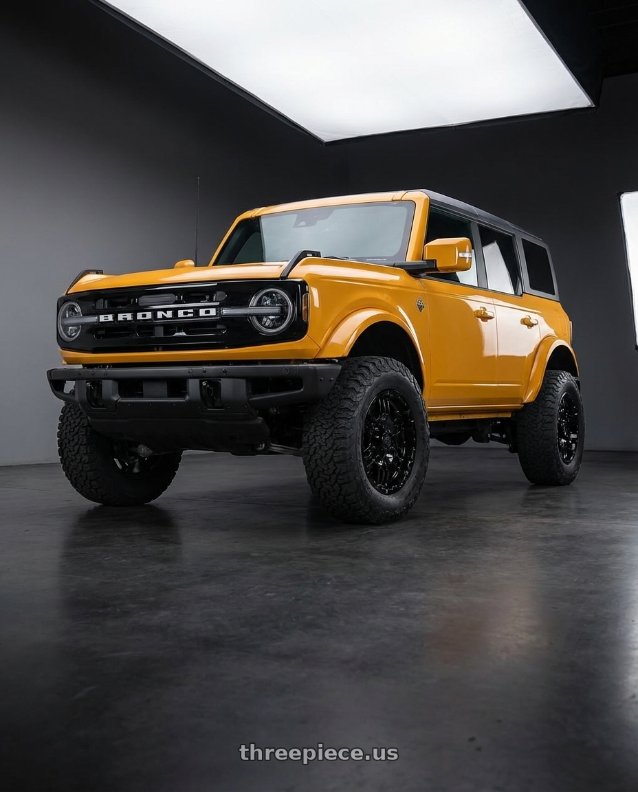 2024 Ford Bronco with Gear Off Road 713B 6x139.7 20x9 +10 Gloss Black wheels