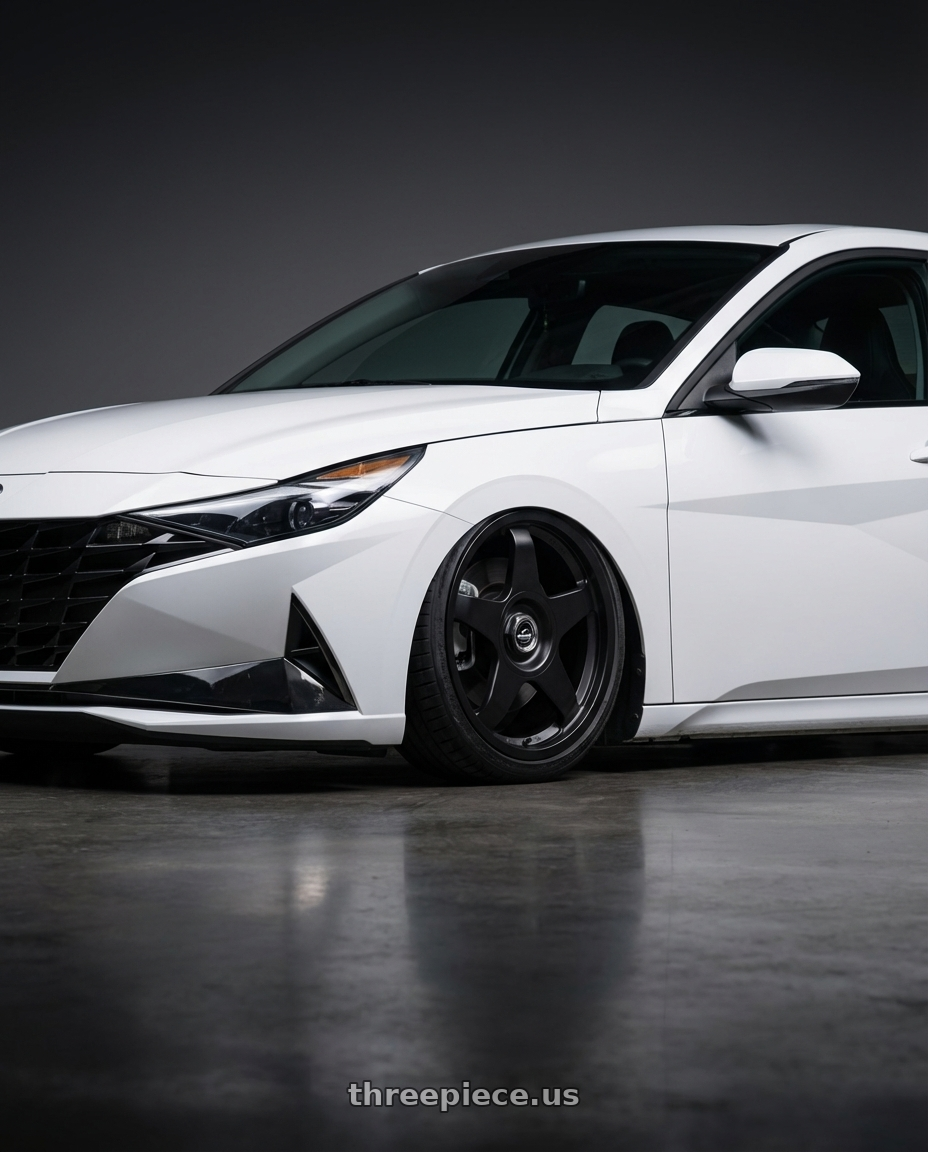 2024 Hyundai Elantra N with fifteen52 CHICANE 5x114.3 / 5x120 19x8.5 +35 ASPHALT BLACK (SATIN BLACK) wheels