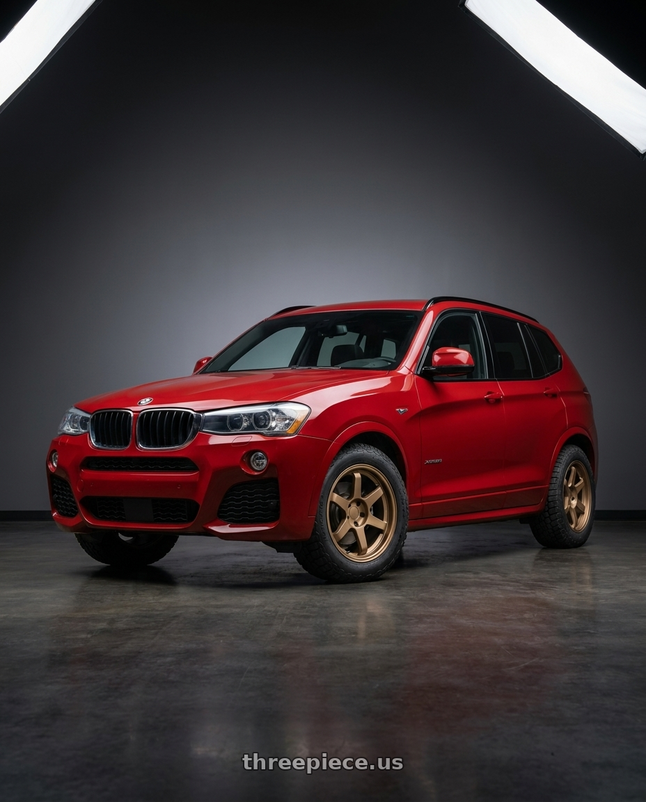 2017 x3 Msport with 9six9 SIX-1 5x120 18X8.5 +35 Matte Bronze wheels