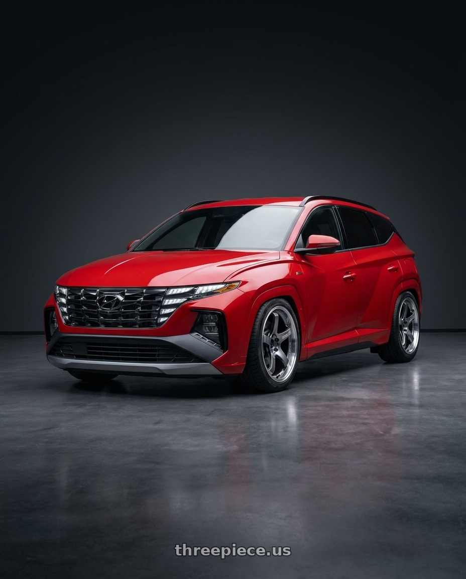 2022 Hyundai Tucson N line with Advan Racing GT PV 5x114.3 20x9.0 +42 MACHINING & HYPER PLATINUM BLACK wheels
