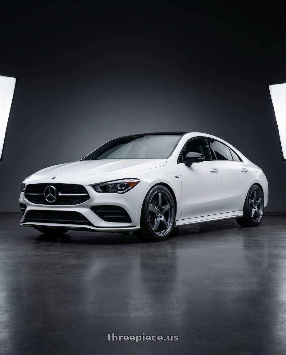 2023 Mercedes-Benz CLA C118 with Gram Lights 57CR 5x112 19x10.5+22 Gunblue II wheels