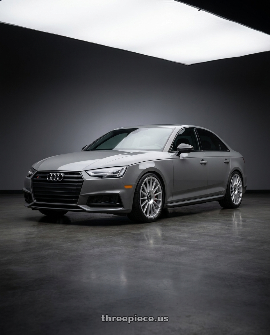 2019 Audi s4 with fifteen52 PODIUM 5x112 / 5x120 18x8.5 +35 SPEED SILVER (GLOSS SILVER) wheels