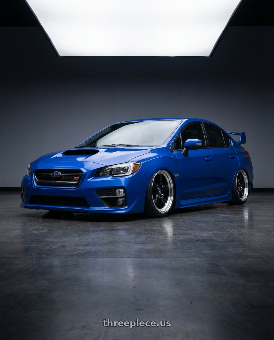 2018 Subaru WRX STI with Forgestar D5 Drag 5x114.3 18x10 +42 Gloss Black Machined wheels