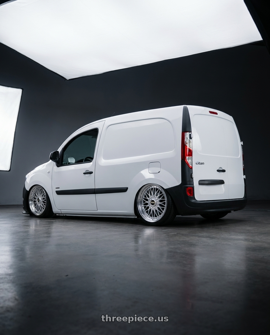 2017 Mercedes-Benz Citan with BBS Super 5x112 19x9 +28 Diamond Silver wheels rear three quarter view slight stretch tires