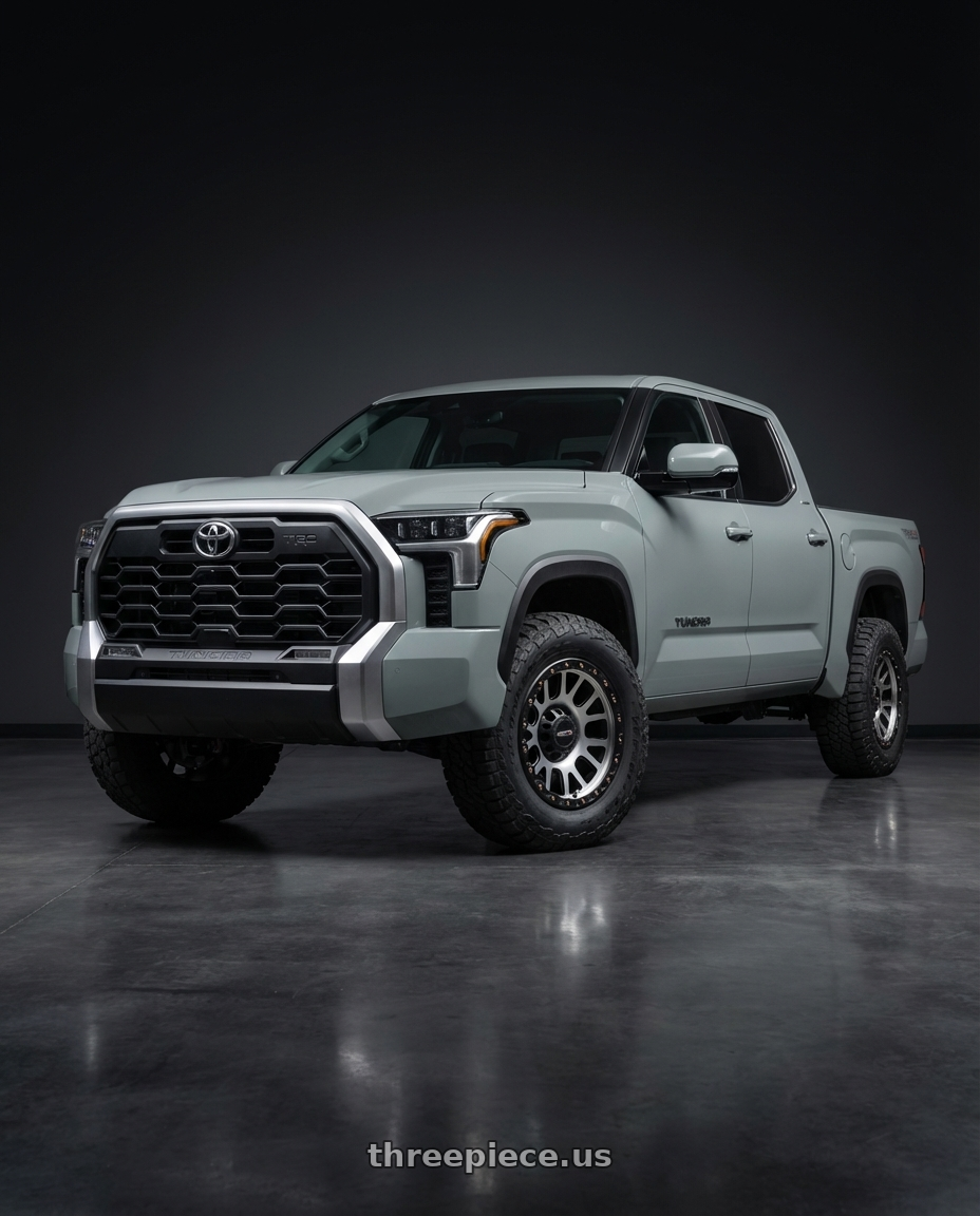 2024 Toyota Tundra with Vision Off-Road 111 Nemesis 6x139.7 20x9+10 Matte Black Machined Face wheels