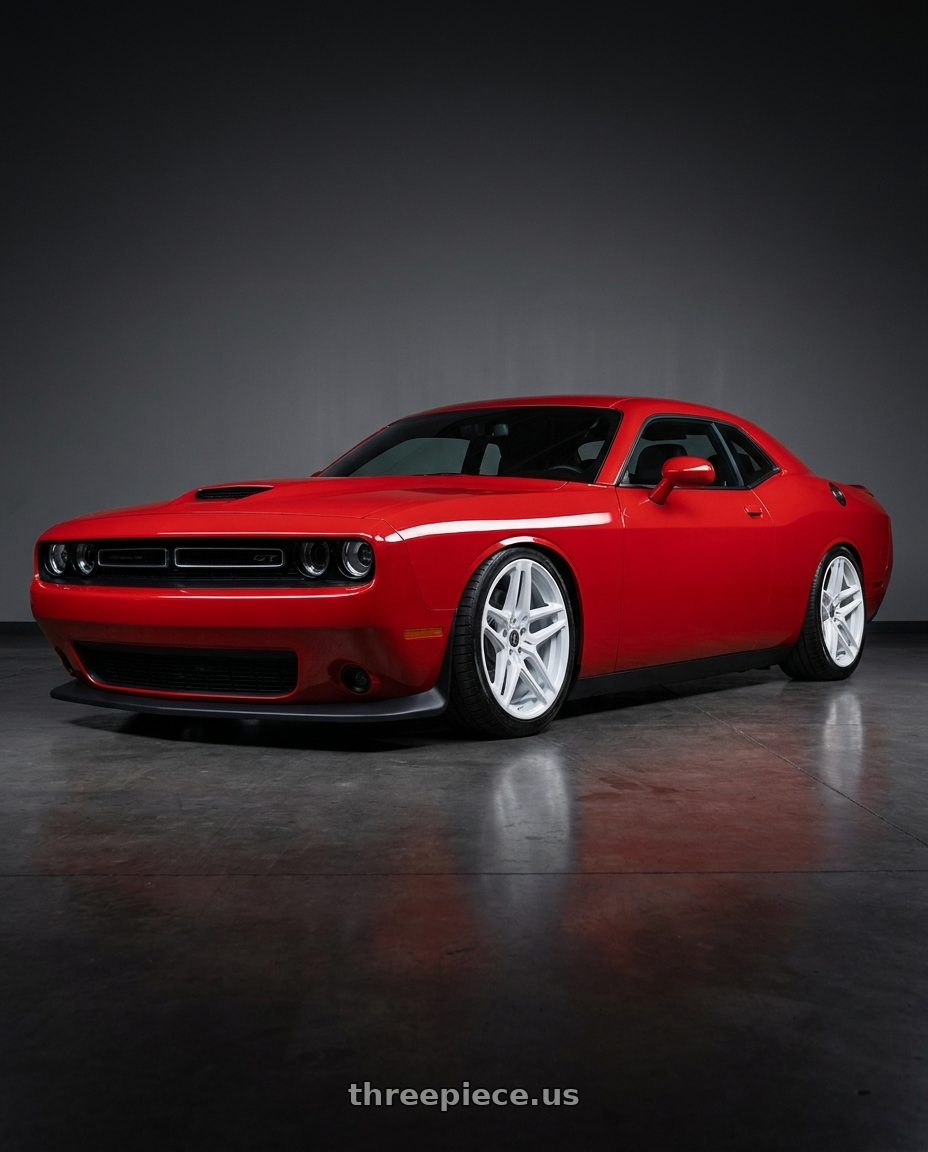 2021 Dodge Challenger GT AWD with HERITAGE WHEEL EBISU MONOC 5x115 20x9 +25 WHITE wheels