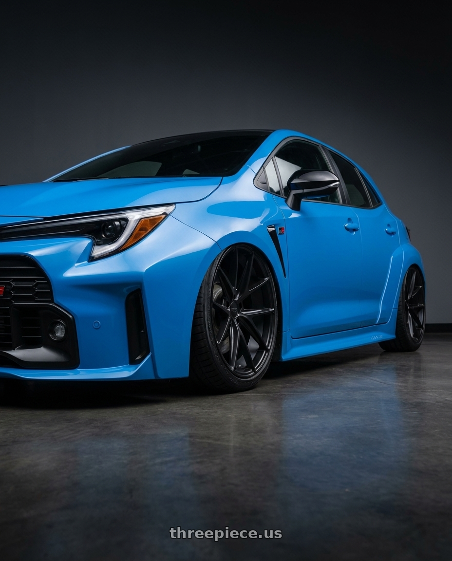 2024 Toyota GR Corolla with Niche 1PC M117 MISANO 5X114.3 18X8 +40 MATTE BLACK wheels