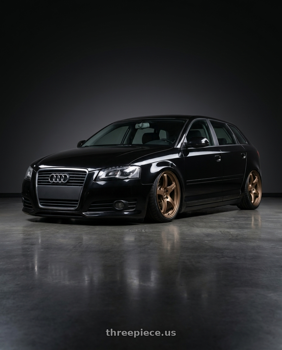 2012 Audi A3 8P with Gram Lights 57CR 5x112 19x10.5+35 Bronze II wheels