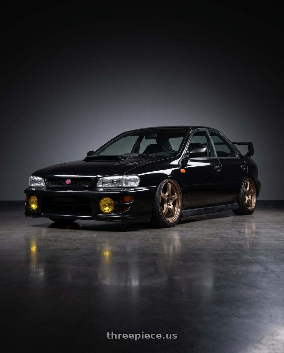 1998 Subaru Impreza GC8  with Gram Lights 57CR 5x100 18x9.5+38 Bronze II wheels