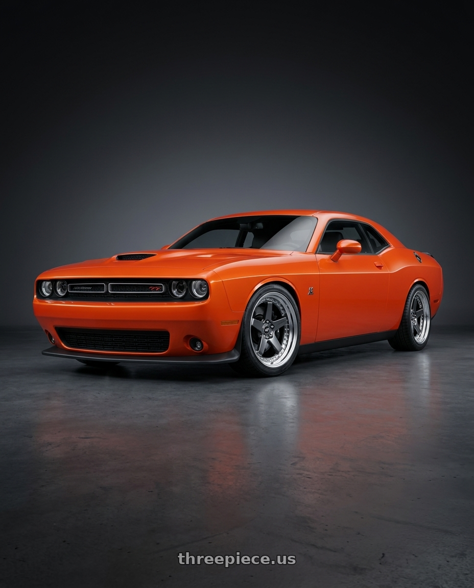 2021 Dodge Challenger RT with Work Zistance W5s 5x115 20x9+18 r disk Brilliant Silver Black wheels