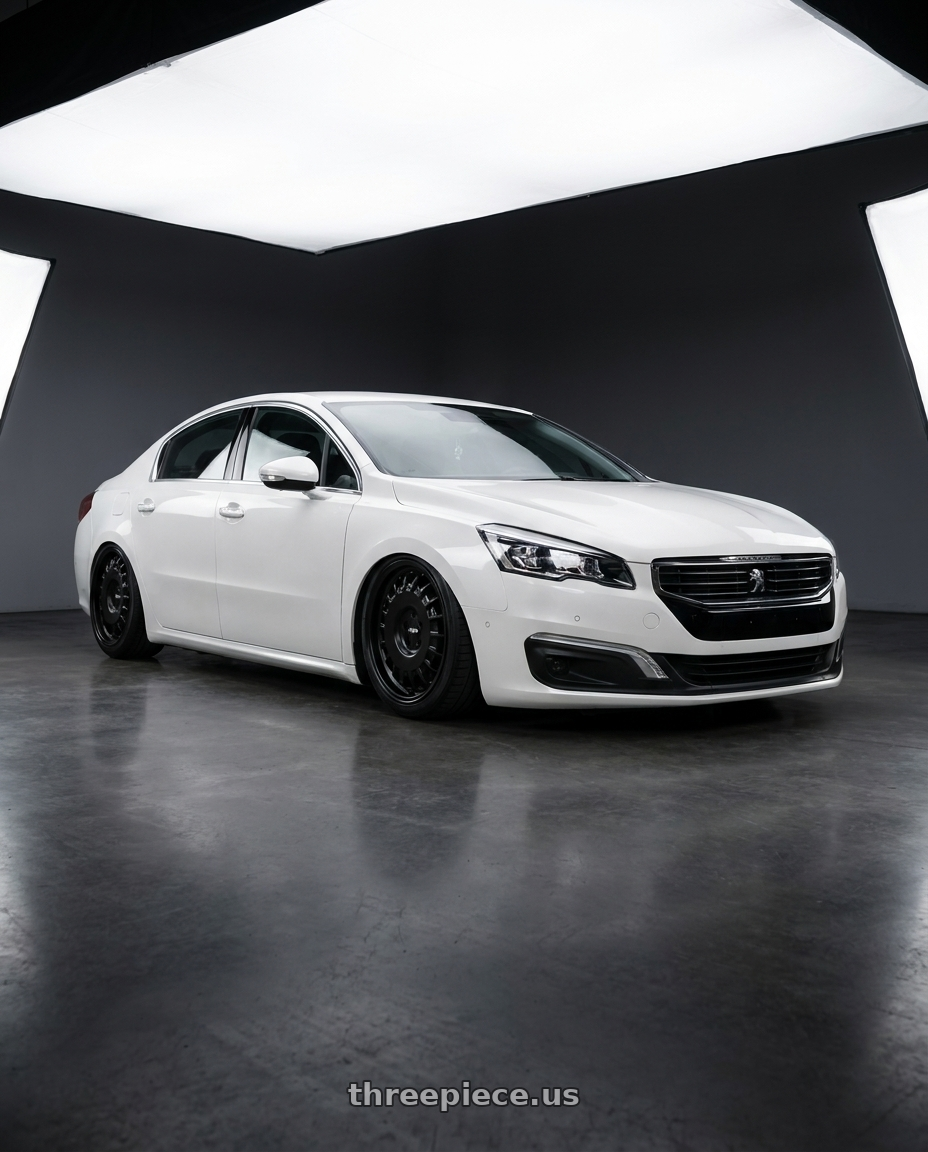 2015 peugeot 508 with Rotiform RC205 PMF 5X112 18x8.5 +45 MATTE BLACK wheels