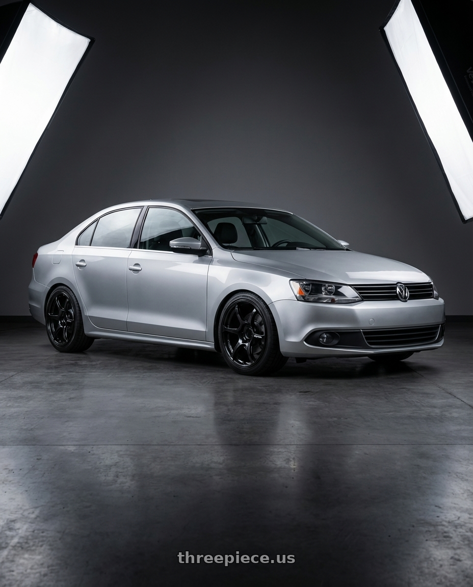 2016 Volkswagen Jetta GLI MK6 with Advan RGIII 5x112 18x8+42 Gloss Black wheels