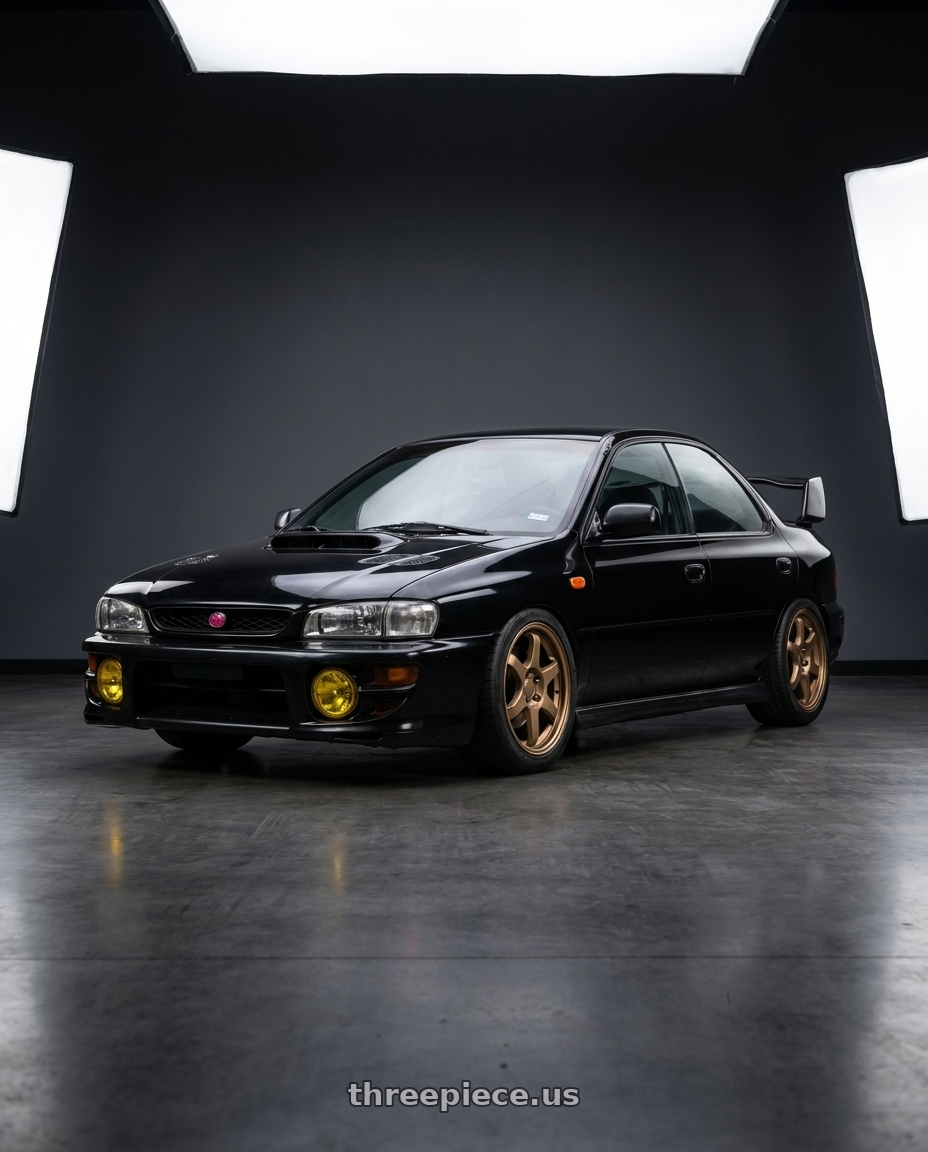 1998 Subaru Impreza GC8 with 9six9 SIX-1 5x100 17X9 +35 Matte Bronze wheels