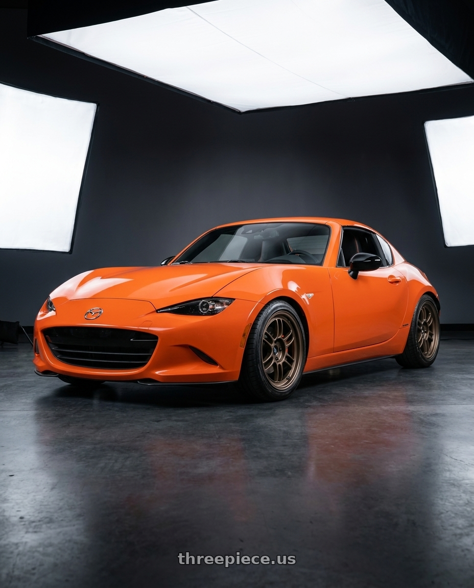 2019 mazda mx5 rf 30th anniversary with Enkei RPF1 4x100 15x8+28 Bronze wheels