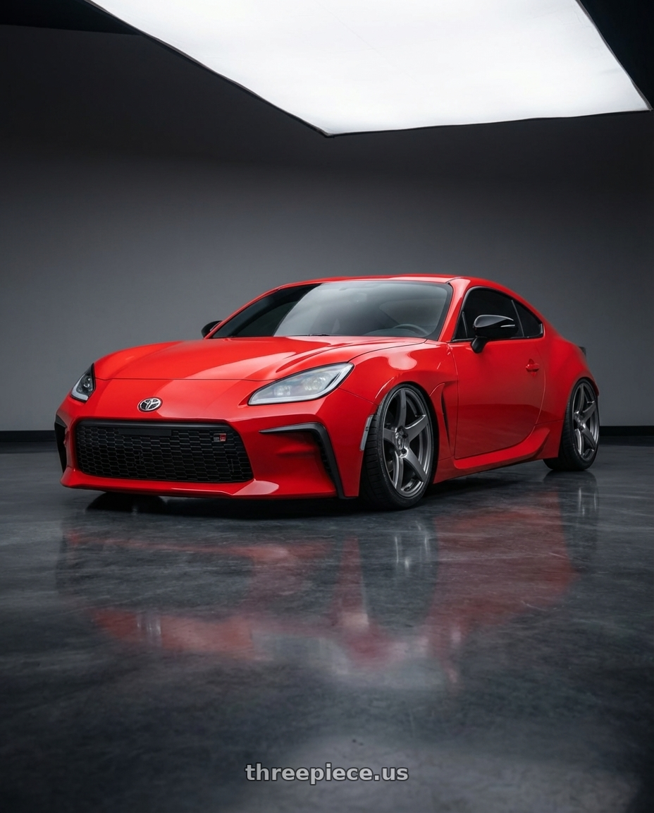 2024 Toyota GR86 with Forgestar CF5 5x114.3 18x10 +42 Gloss Anthracite wheels