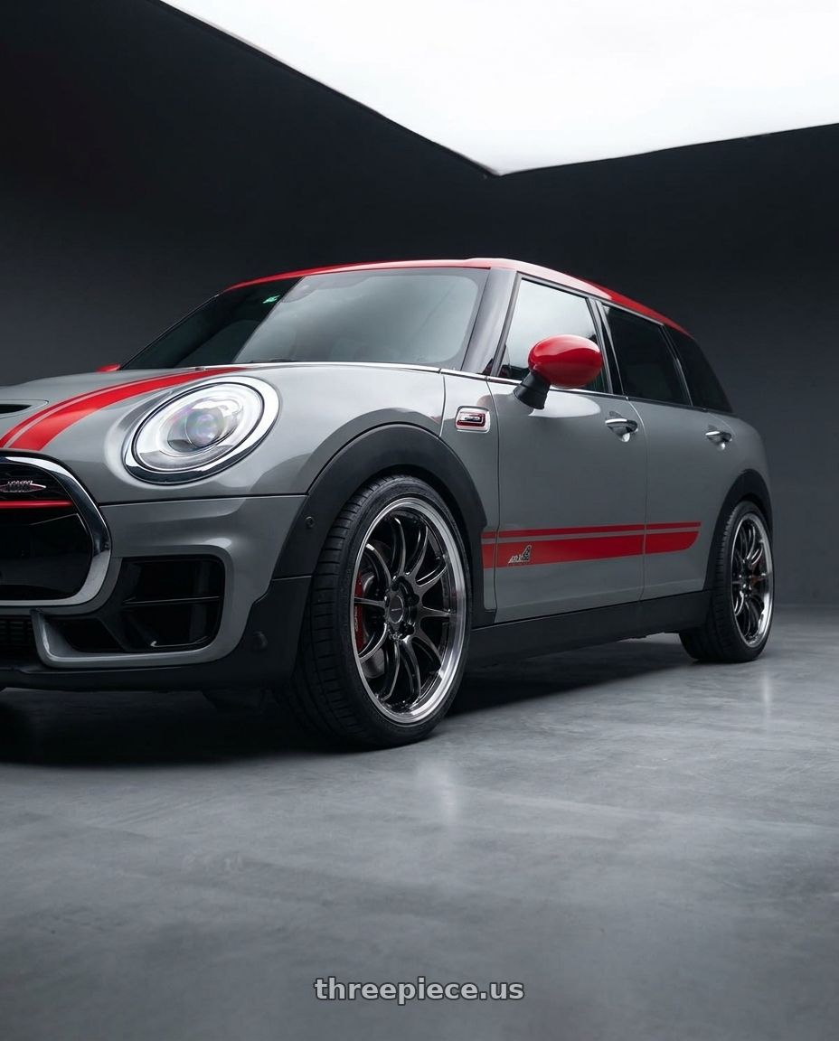 2017 MINI Clubman JCW with Work Emotion Zr10 5x112 18x8.5 +47 Glim Black Diamond Rim cut wheels