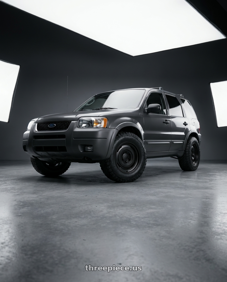 2003 Ford Escape 2.0 with fifteen52 ANALOG HD 5x127 17x8.5 +0 ASPHALT BLACK (SATIN BLACK) wheels