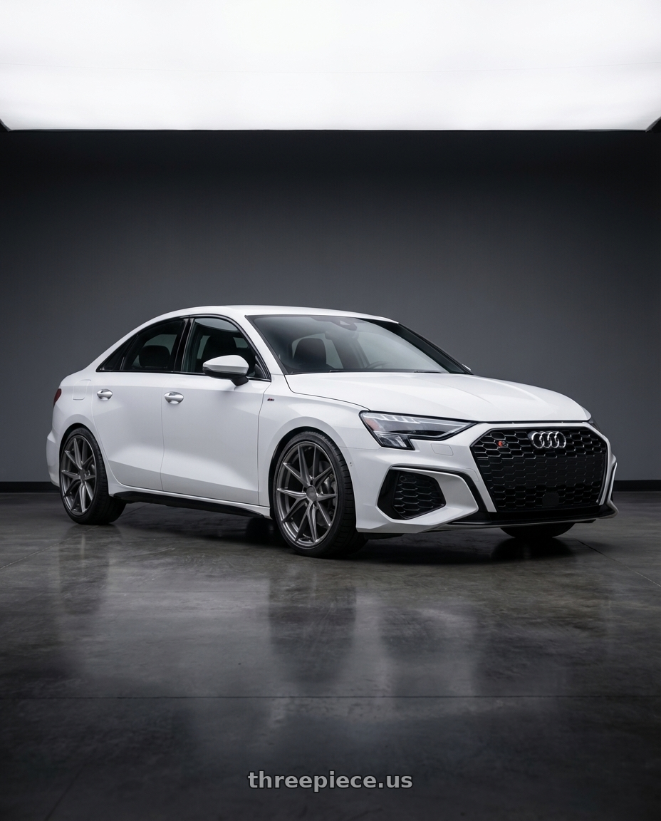 2024 Audi S3 8Y with Niche 1PC M116 MISANO 5X112 19X9.5 +50 MATTE GUN METAL wheels