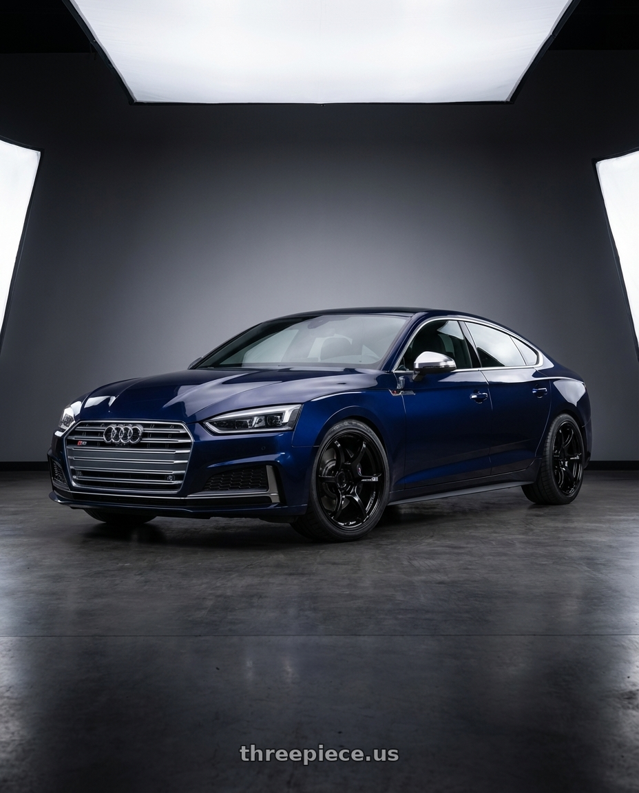 2014 Audi S5 B8 with Advan RGIII 5x112 19x8.5+45 Gloss Black wheels