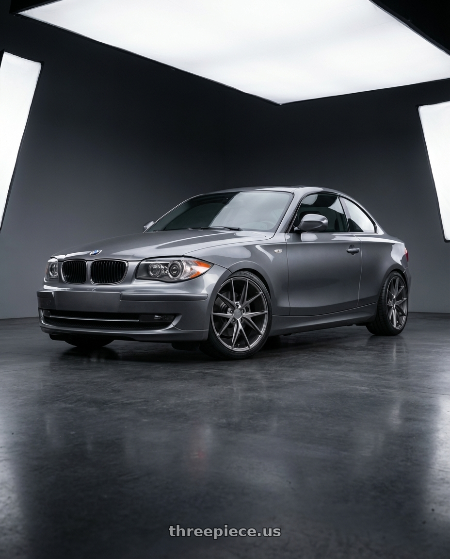 2012 BMW 1 Series E82 with Niche 1PC M116 MISANO 5X120 18X8 +40 MATTE GUN METAL wheels