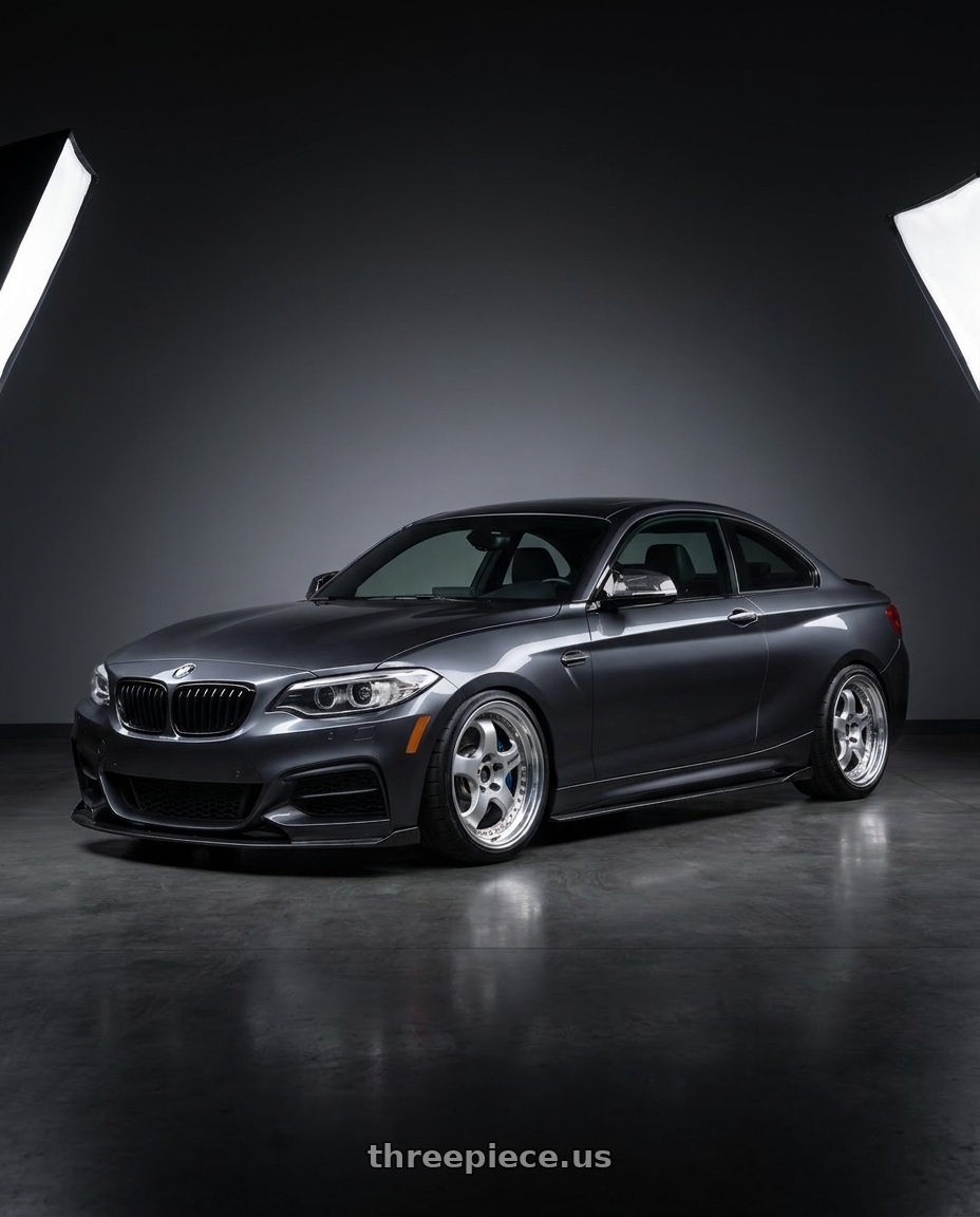2017 bmw m240i with Work Meister S1 3P 5x120 18x8.5+50 R Disk Silver wheels