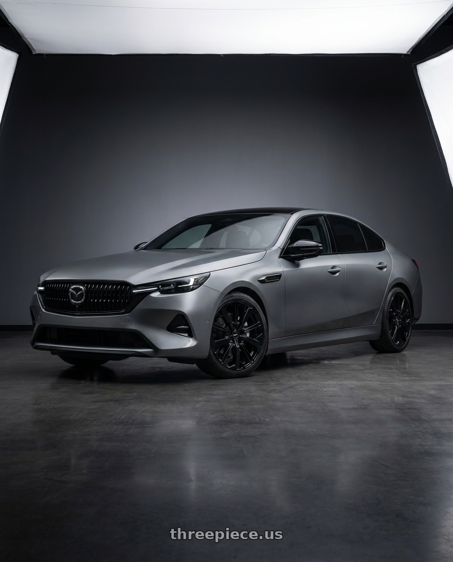 2027 Mazda 6 with Vision Street-Designs 18 Hellion 4x100 14x5.5+38 Gloss Black wheels