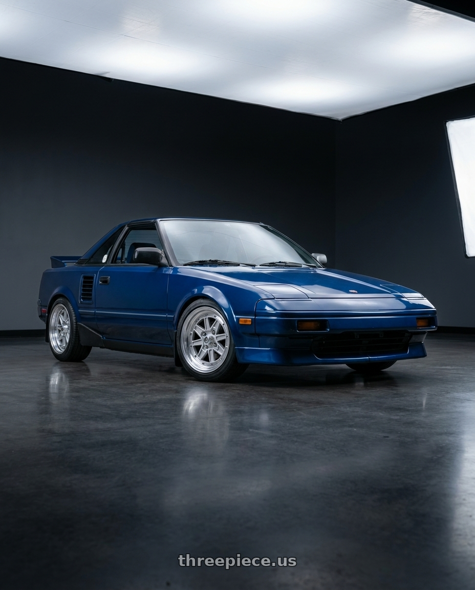 1987 toyota mr2 with Speed Star Mk-III 4x100 15X7+26  Silver wheels