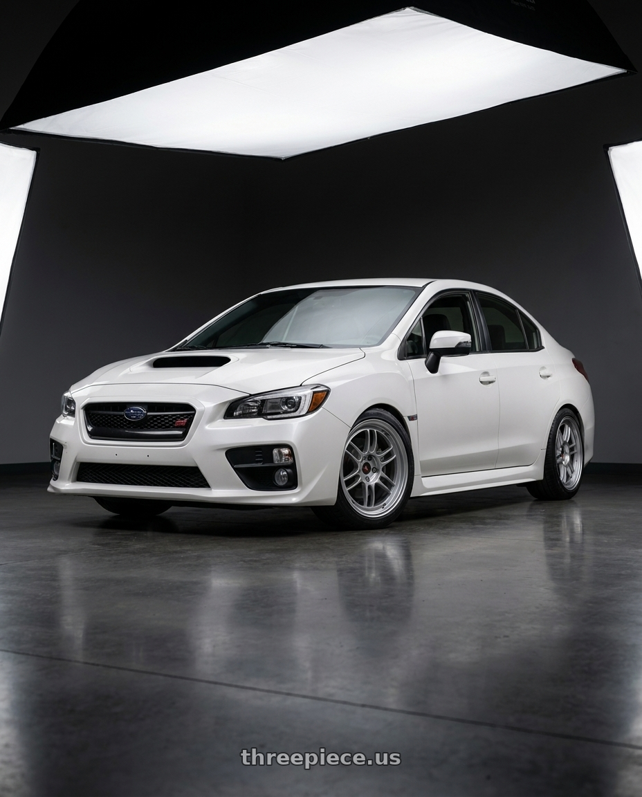 2016 Subaru WRX with Enkei RPF1 5x114.3 18x9.5+38 Silver wheels