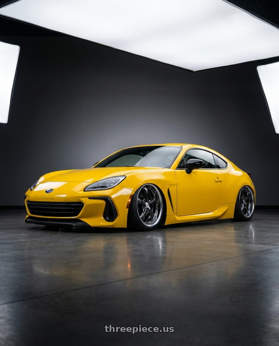 2026 Subaru BRZ Series.Yellow with Work Wheels VS-KF 5X114.3 19x8+28 Brilliant Silver Black A Disk FULL REVERSE wheels