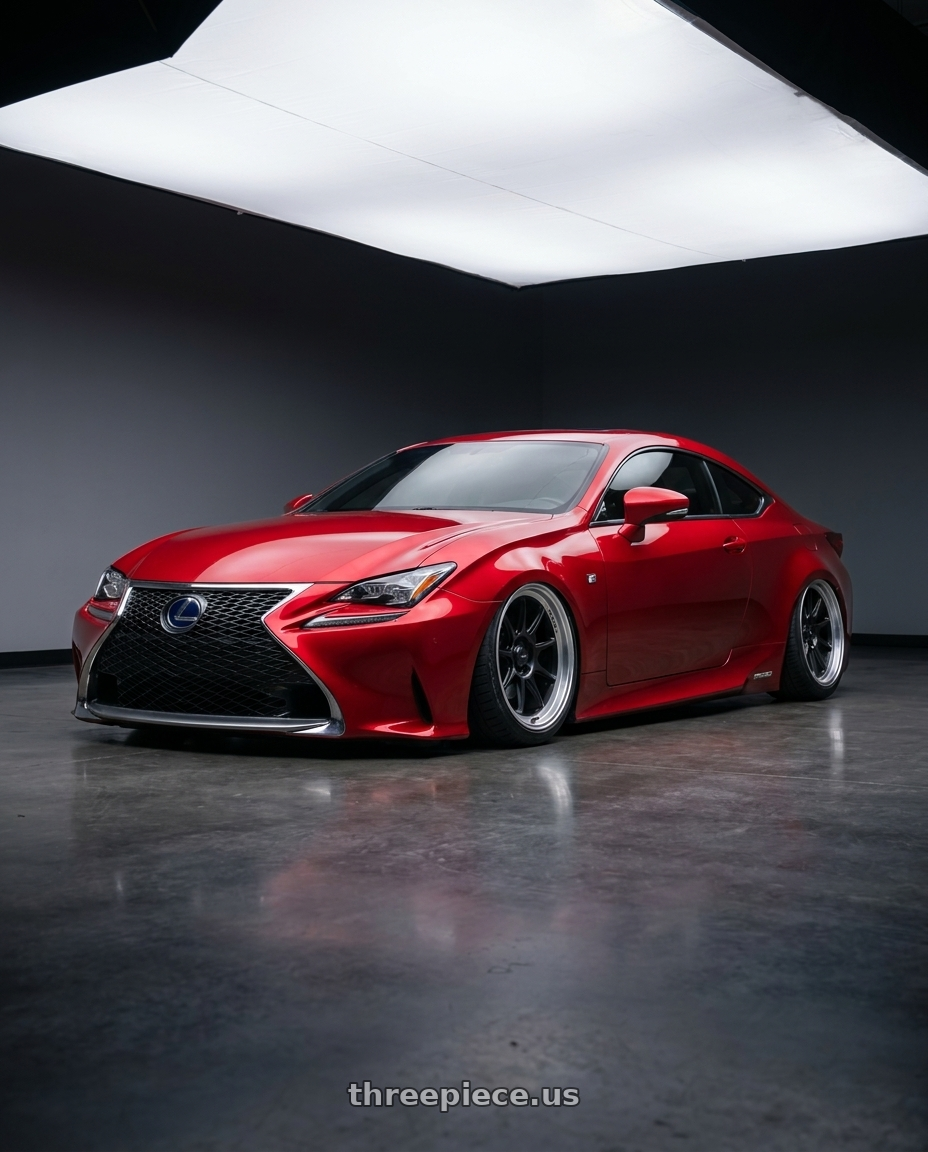 2018 Lexus RC F with Konig Countergram 5x114.3 19x10+25 Matte Black / Matte Machined Lip wheels