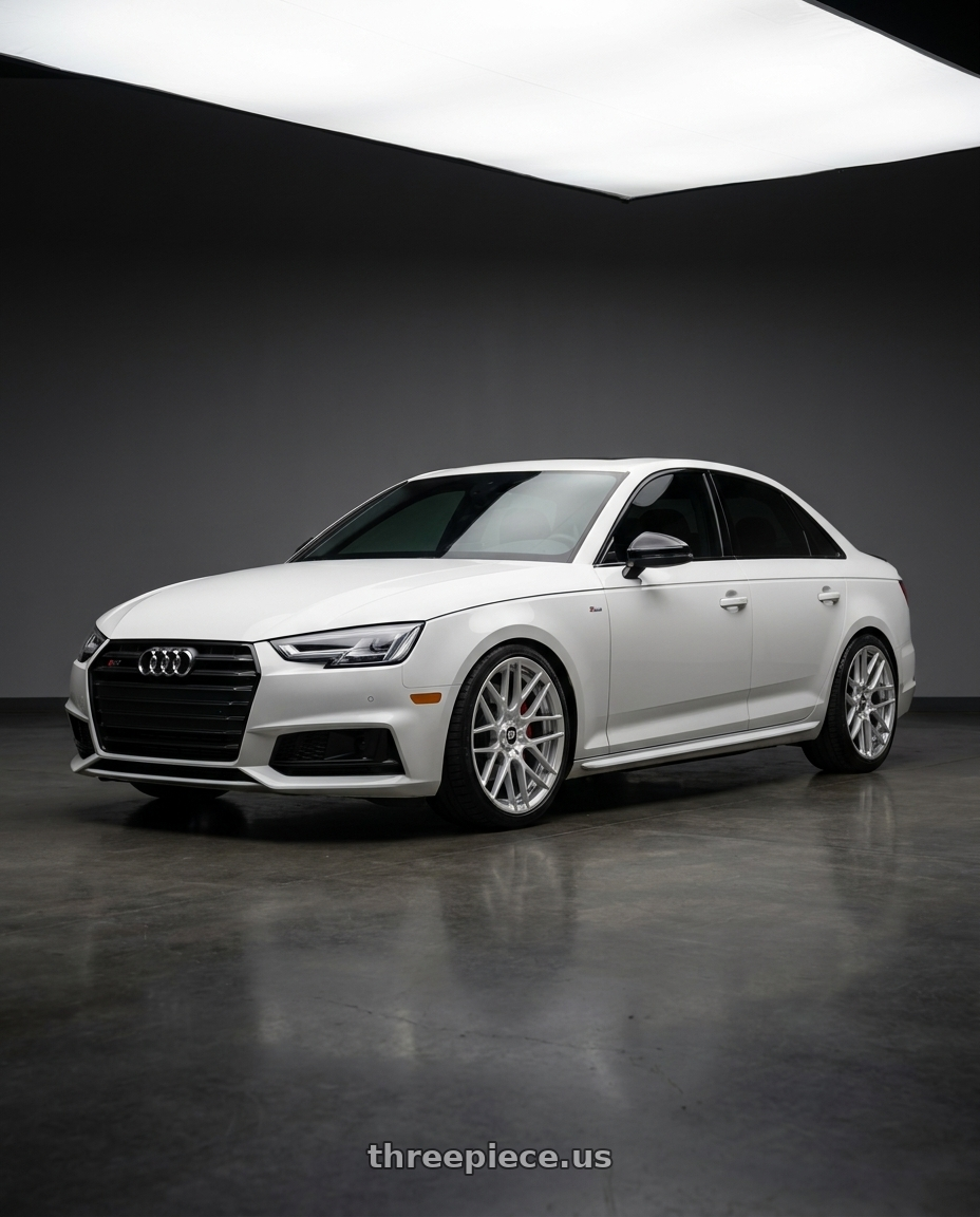 2019 audi s4 with Rotiform 1PC R140 RSE BLANK 17X8 +30 GLOSS SILVER wheels