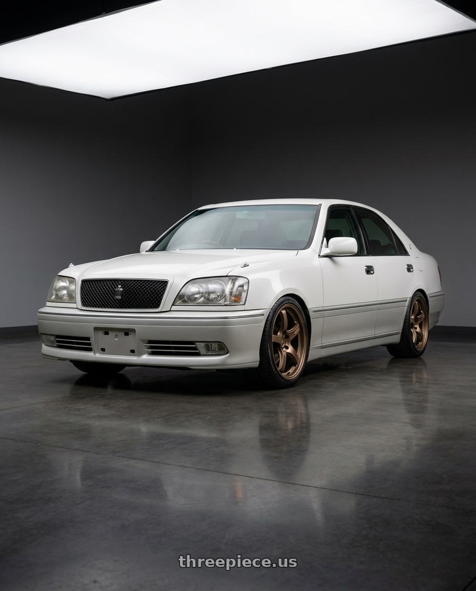 2000 Toyota Crown Athlete with Gram Lights 57CR 5x114.3 18x9.5+12 Bronze II wheels
