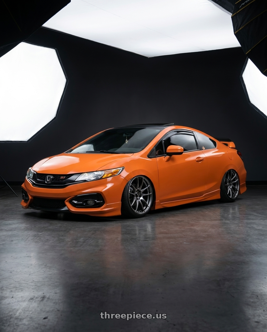 2015 civic si with Vors TR4 5x108 20x9.5  +35 Hyper Black wheels
