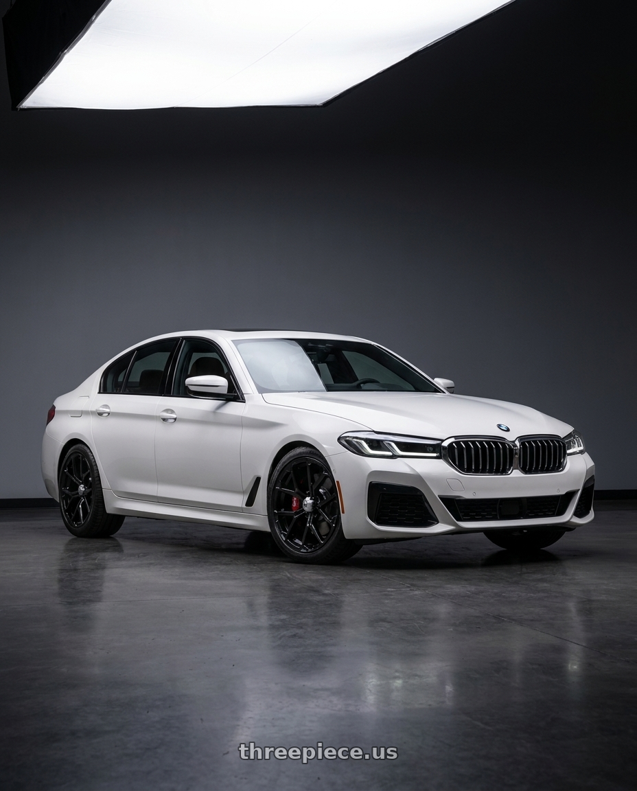 2023 bmw m550i xdrive with MSA Offroad Wheels M12 DIESEL 4X137 14X7 +10 GLOSS BLACK wheels