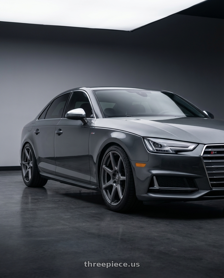 2023 Audi S4 B9 with Kansei K11G Tandem 5X112 19x9.5 22 Gunmetal wheels