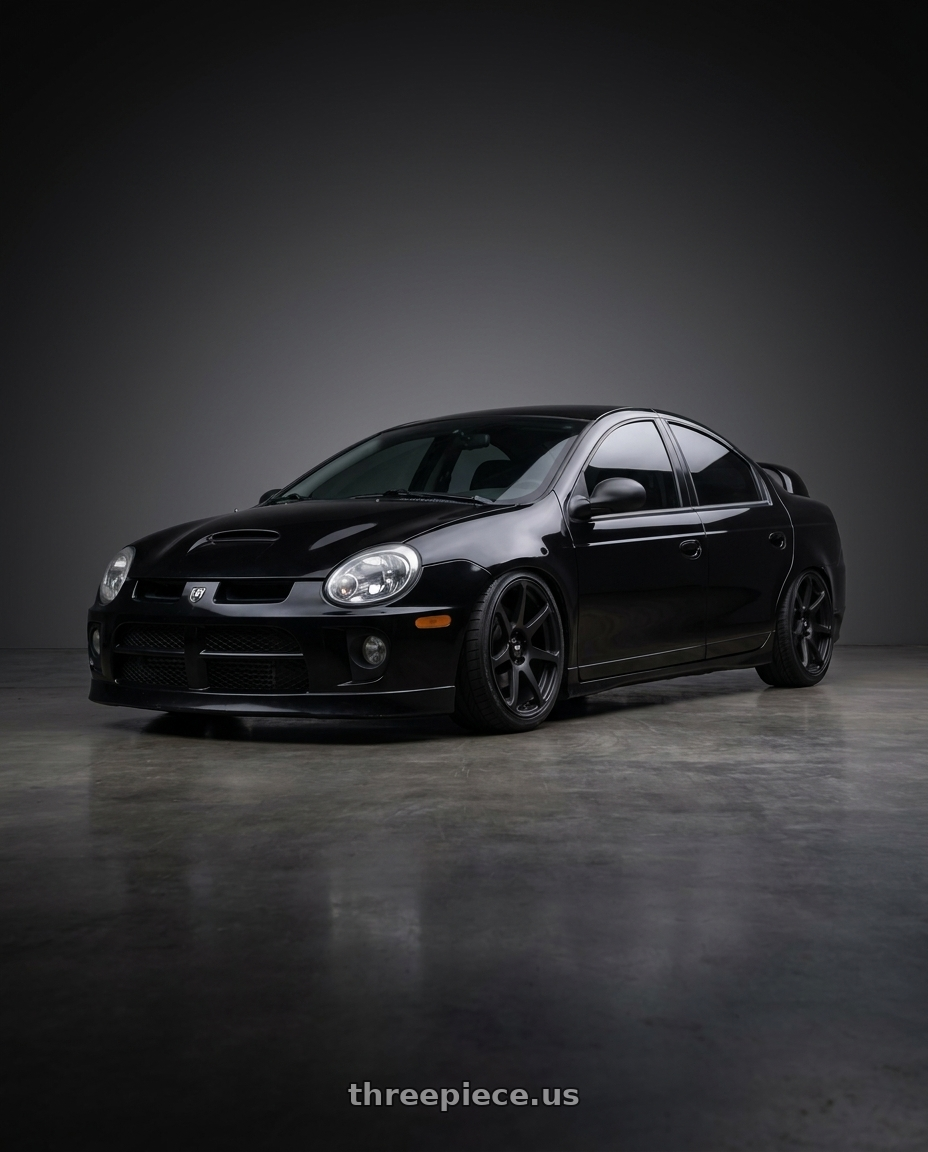 2005 dodge srt4 with Motegi MR154 BATTLE 5X100 17X8 +43 MATTE BLACK wheels