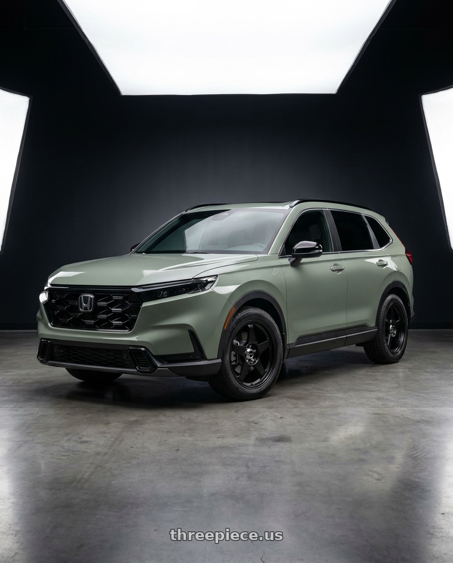 2026 Honda CR-V Hybrid Trailsport with R6061 Forged R1 5x114.3 18X8.5 +35 Matte Black wheels