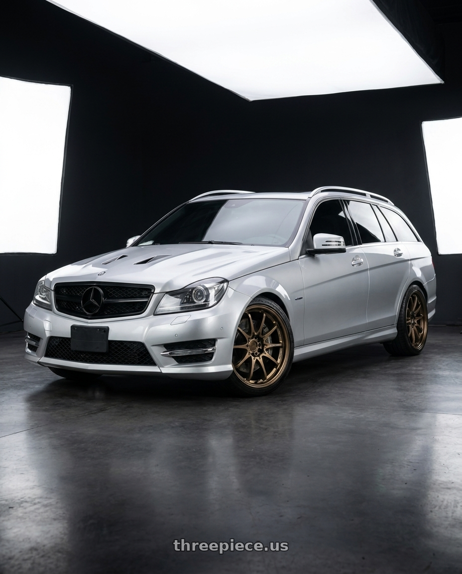 2010 BENZ S204  with Volk Racing CE28N-PLUS 5x114.3 18x10.5 +15 SHINING BRONZE METAL wheels